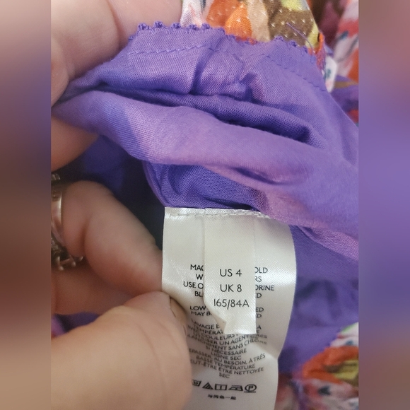 NWT Anthropologie Bhanuni By Jyoti Square Neck Maxi Dress Size 4 Garden Party - Picture 13 of 16